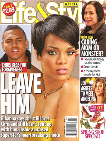 Illustration for article titled This Week In Tabloids: Rihanna Loves Chris, Mischa's "Skin & Bones"